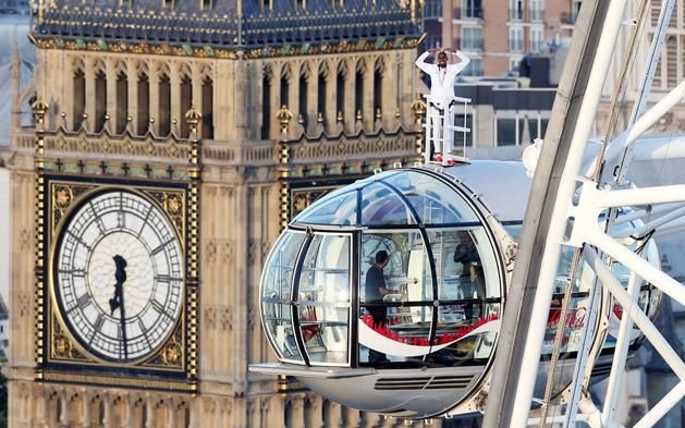 Farah a London Eye tetején búcsúzott (Fotók: Telegraph/PA)