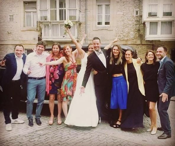 Pena (jobbról a harmadik) is ott volt Steinbach esküvőjén (Fotó: Instagram)