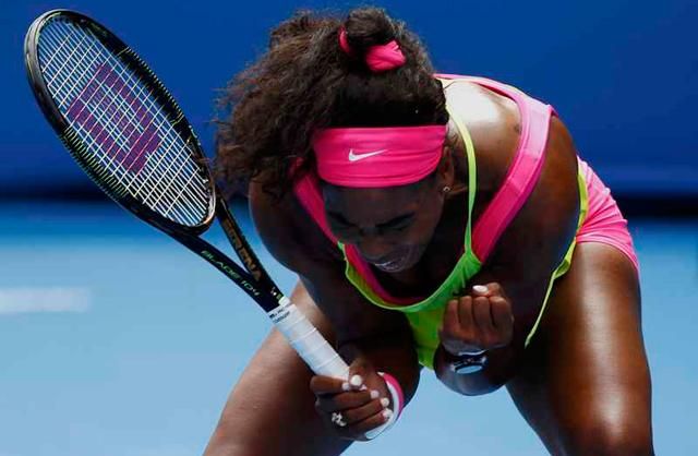 Serena Williamsből sok feszültség kiszakadt a Muguruza elleni meccsen (Fotók: Reuters)