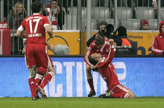 Demichelis ünnepli a gólját (Fotó: Reuters)