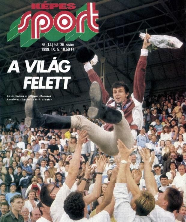 Az 1989-es Képes Sport címlapján látszik…