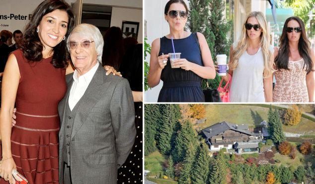 Bernie Ecclestone és Fabiana Flosi; Slavica, Tamara és Petra; a gstaadi ház (Fotó: dailymail.co.uk)