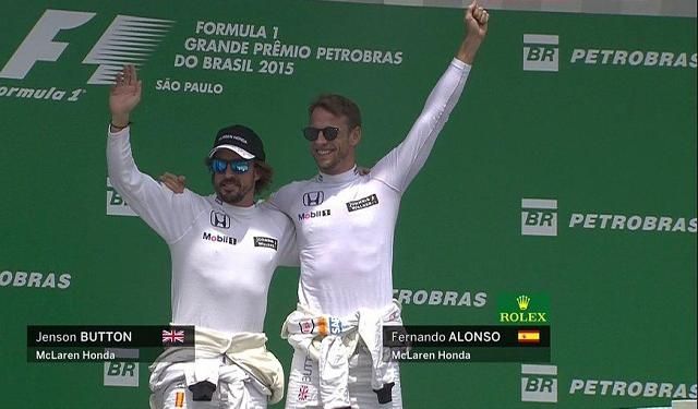 A McLaren tragikomédiája: Alonso és Button végre dobogón