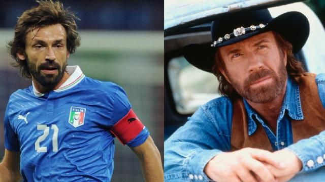 Andrea Pirlo és Chuck Norris (forrás: taringa.net)