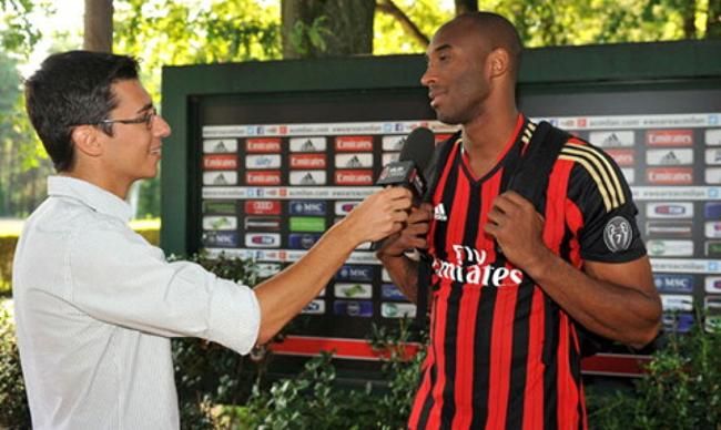 Kobe Bryant kedvence a Milan (forrás: acmilan.com)