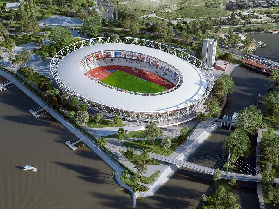 A vb-re tervezett stadion látványterve
