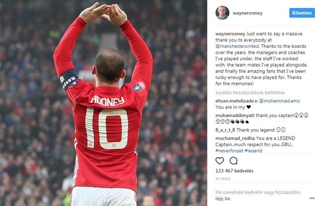 Rooney Instagram-bejegyzése