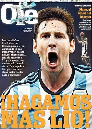 Az argentin Olé további hasonló tettekre biztatta Lionel Messit