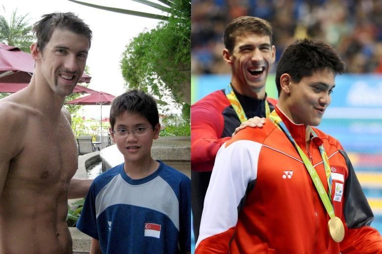 Schooling és Phelps 2008-ban Pekingben, valamint Rióban (Fotó: Reuters)