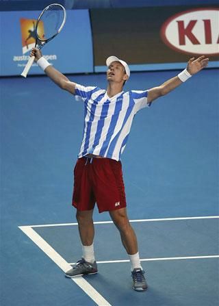 Tomás Berdych először elődöntős Melbourne-ben