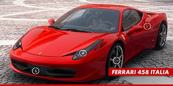 A Ferrari 458 Italia (Fotó: TMZ)