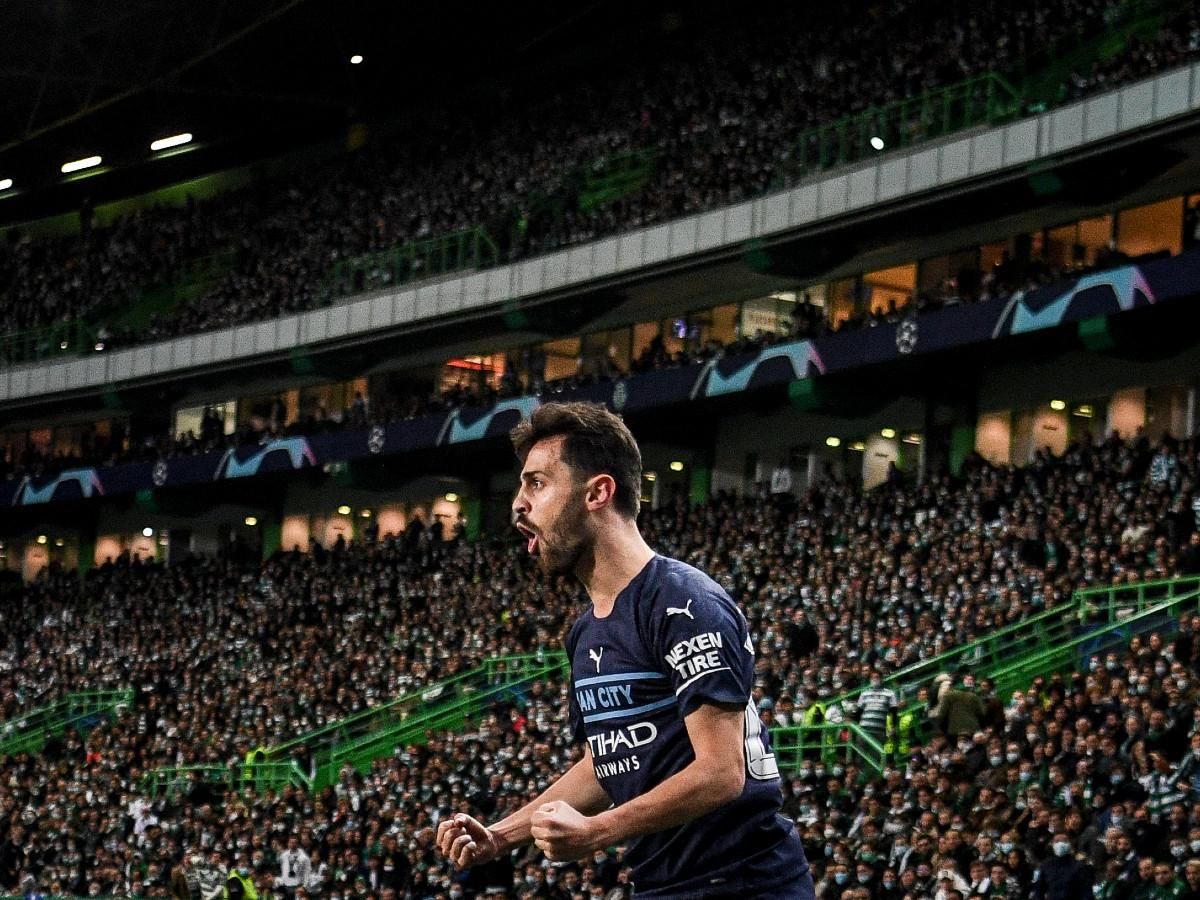 Silva egy félidő alatt két gólt szerzett, a City négyet (Fotó: AFP)