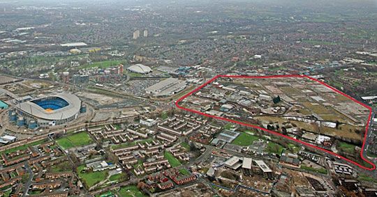Itt épülhet a City új komplexuma (Fotó: mcfc.co.uk)