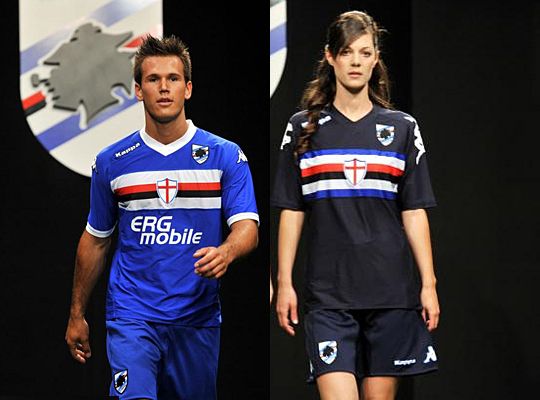 A Sampdoria hazai és idegenbeli meze