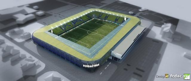 A DAC Stadion látványterve (1. verzió) (Kép: fcdac.sk/ADIF s.r.o.)