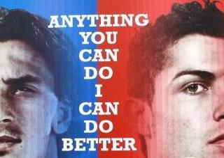 Bármit csinálsz, én jobban meg tudom csinálni! – Ibrahimovic
 és Ronaldo egy régi Nike-plakáton (Fotó: Imago)