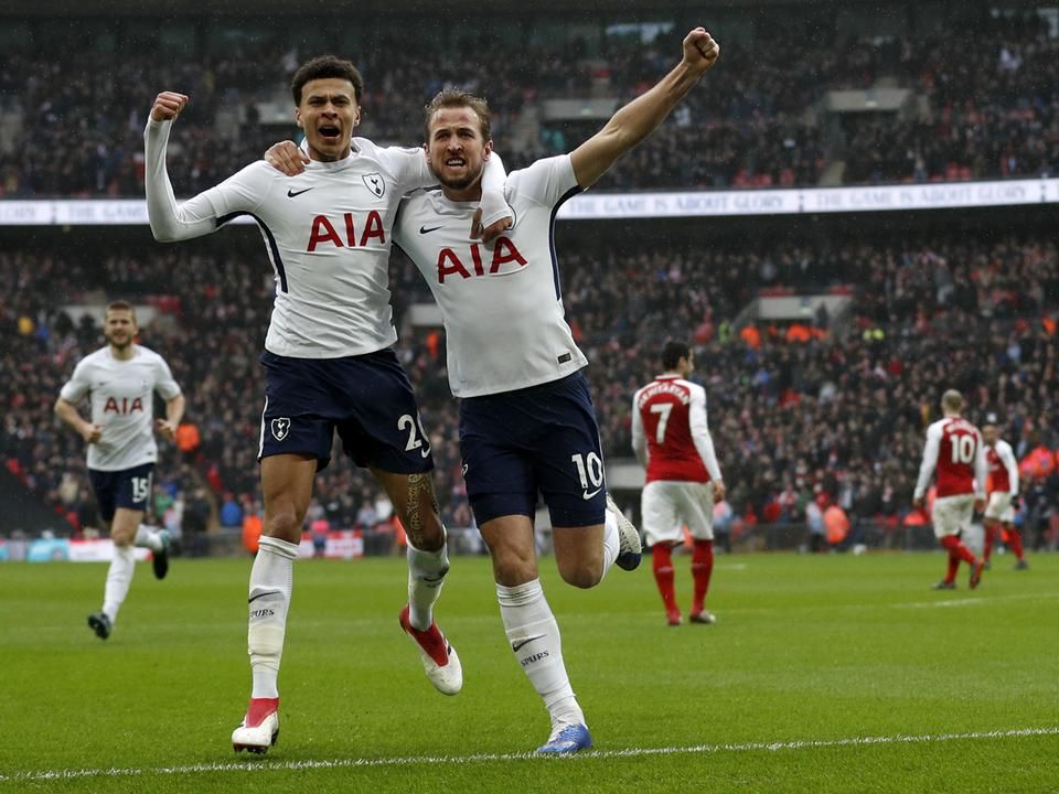 Spurs-öröm a Wembleyben (Fotó: AFP)