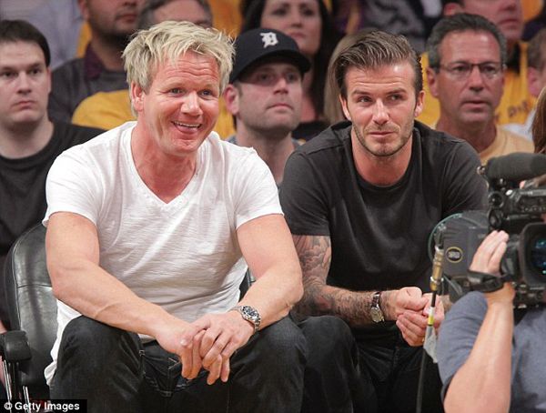 Gordon Ramsay és David Beckham (forrás: dailymail.co.uk)