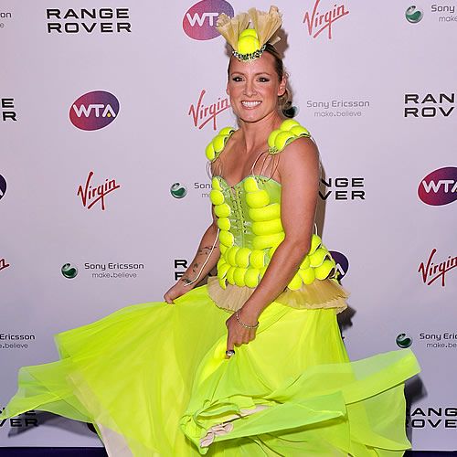 Bathanie Mattek-Sands sárga öltözéke (Fotó: tennisperspective.com)
