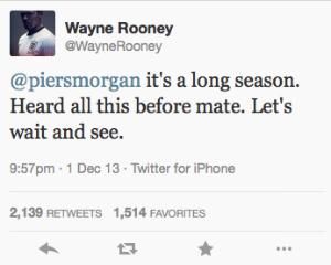 Rooney és a Twitter for iPhone (Fotó: twitter.com/tomwarren)