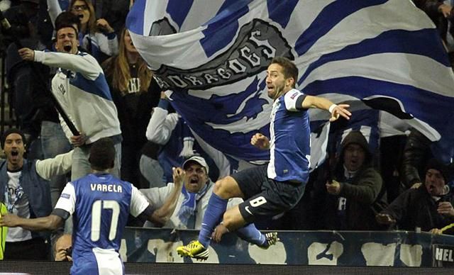 Öröm a Porto stadionjában: a csapat legyőzte a Málagát (Fotó: Reuters)