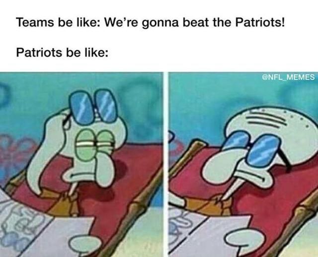 „Az ellenfelek: Legyőzzük a Patriotsot!”
