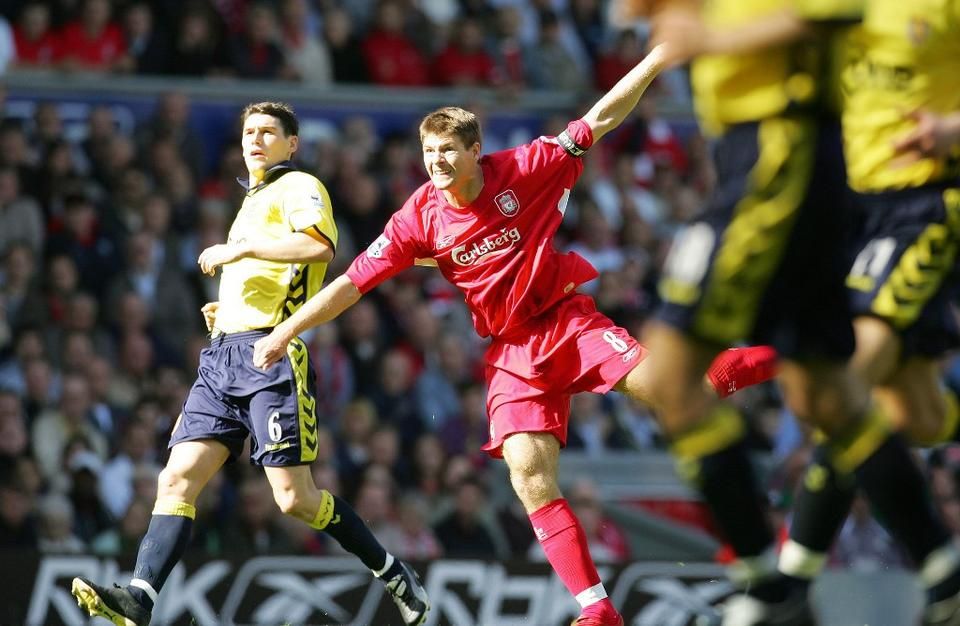 Gerrard a legtöbb gólját az Aston Villa ellen szerezte a PL-ben: 13-szor volt eredményes a birminghamiek ellen (Fotó: AFP)