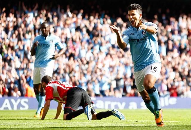 Sergio Agüero is betalált (Fotó: Action Images)