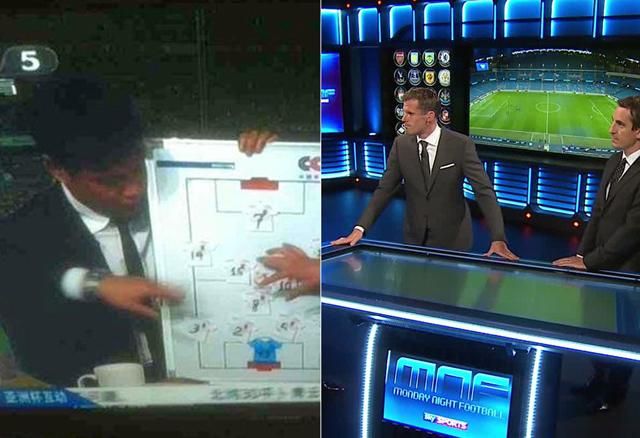 Jamie Carragher (jobbra), a Sky Sports szakértője egészen más körülmények között dolgozhat