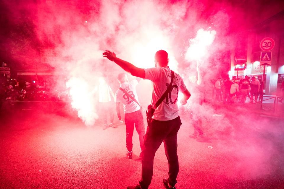 A PSG-drukkerek felégették Párizst a vereség után (Fotó: AFP)