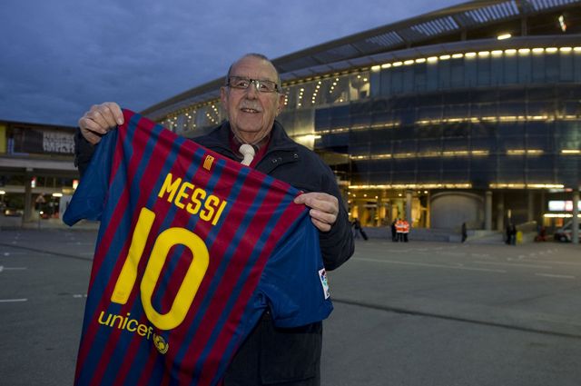 Manuel Vich, a „Camp Nou hangja (Fotó: mundodeportivo.com)