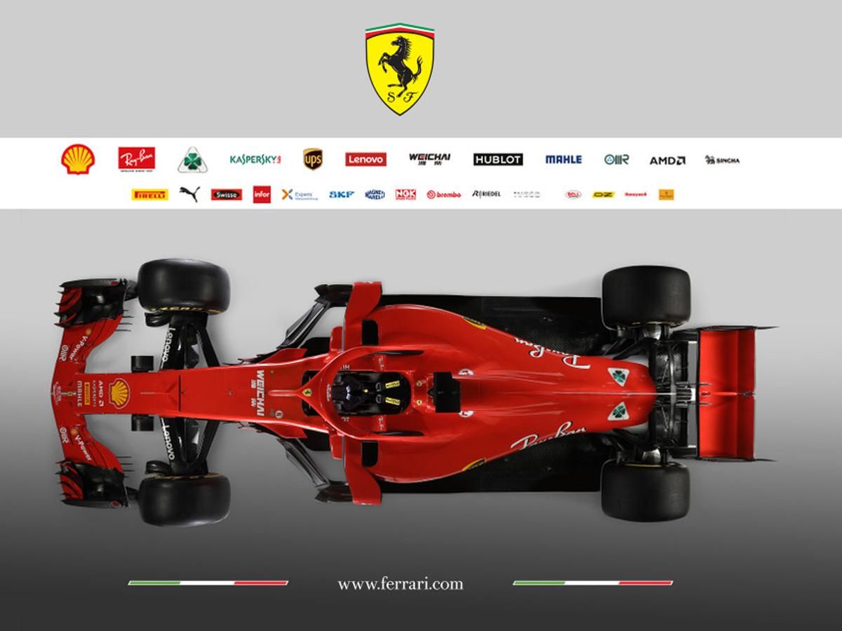 Felülnézetből az új versenygép (Fotó: Ferrari)