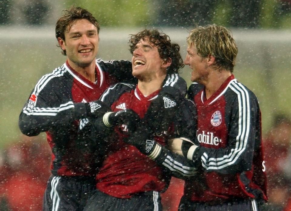 Schweinsteiger 2003-ban Kovac és Hargreaves társaságában (Fotó: AFP)