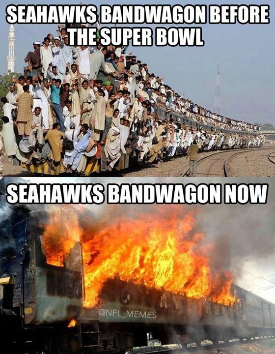 A Seahawks szurkolói is kapták a savat (Fotó: NFL Memes)