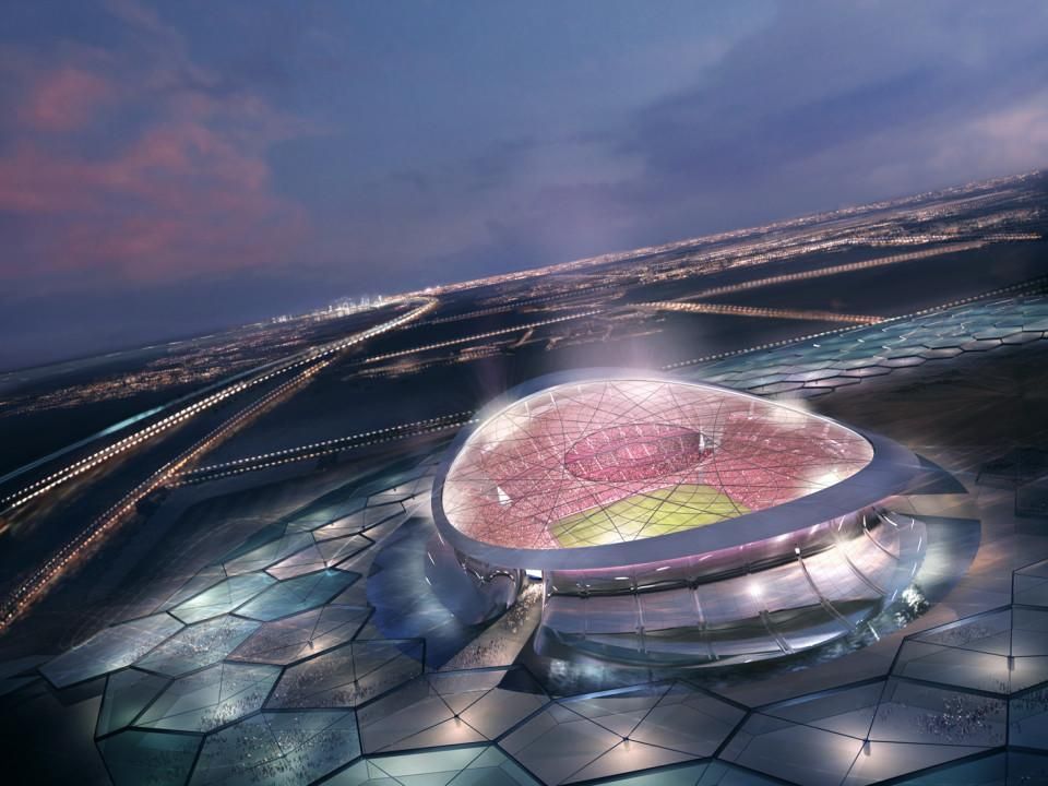 Katar stadionja a 2022-es vb-döntőre (Fotó: thesun.co.uk)
