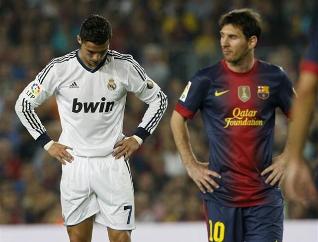 Messi és Ronaldo is duplázott, ám a végén egyikőjük sem örülhetett igazán (Fotó: Reuters)