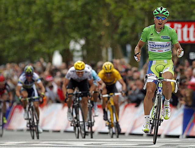 A végén ismét Peter Sagan (jobbra) hátát nézték a többiek (Fotó: Reuters)