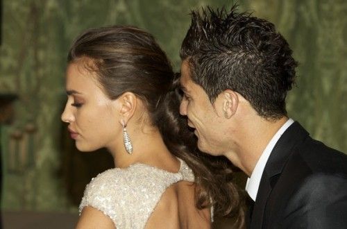 Cristano Ronaldo és Irina Sejk a díjátadón (Fotó: kickette.com)