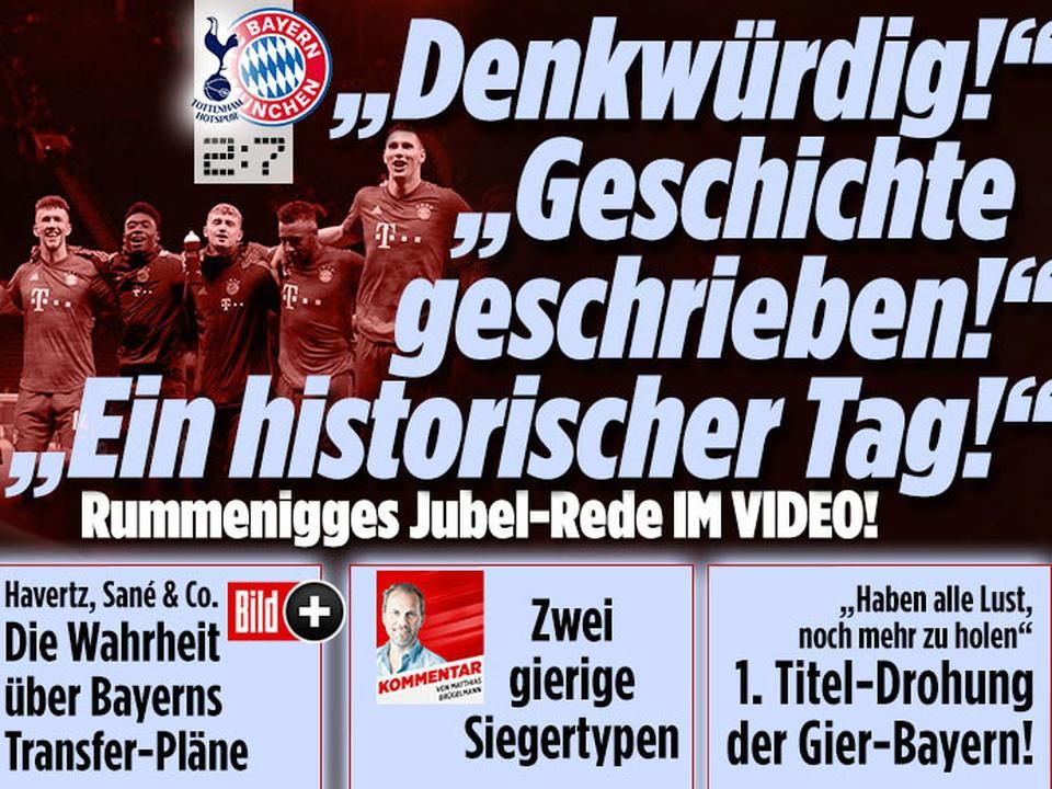 A Bayern Münchent élteti a német sajtó (Fotó: bild.de)