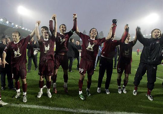 Újra ünnepelhetnek: már két éve Kazany az orosz labdarúgás aranyvárosa (Fotó: Action Images)