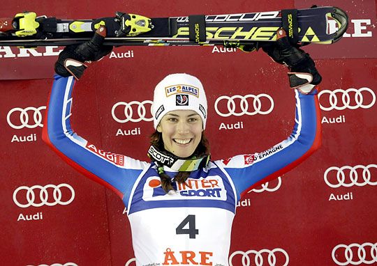 Aubert megelőzte a Riesch nővéreket (Fotó: Reuters)