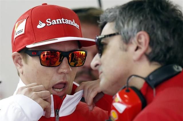 Räikkönen az új csapatfőnökkel, Marco Mattiaccival