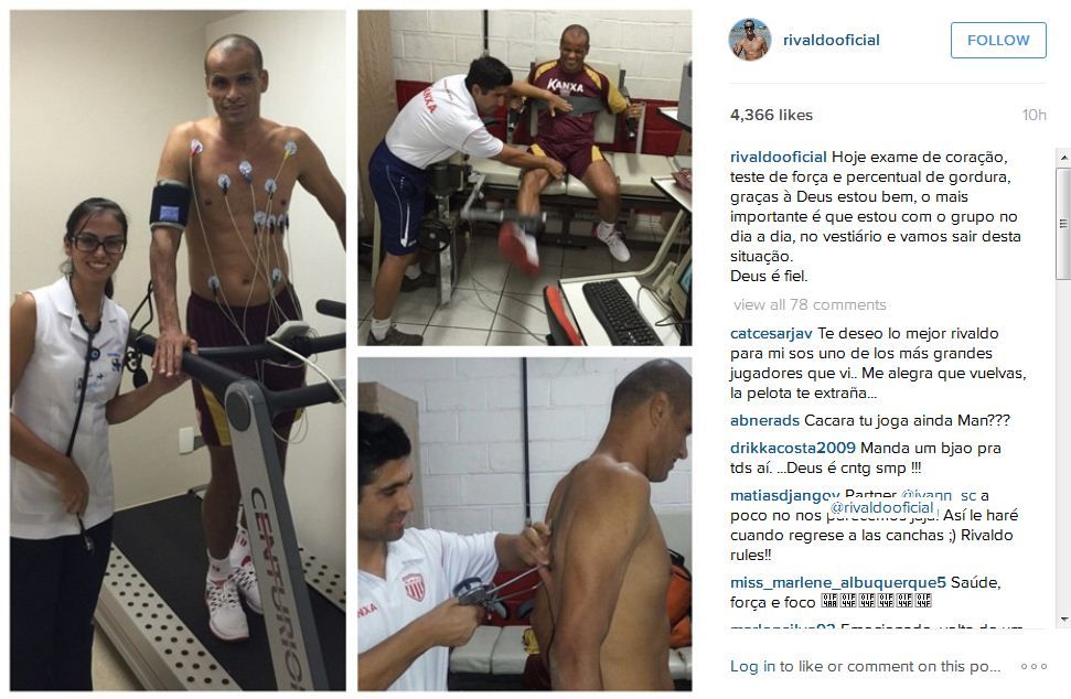 Rivaldo visszatér (Fotó: Instagram)