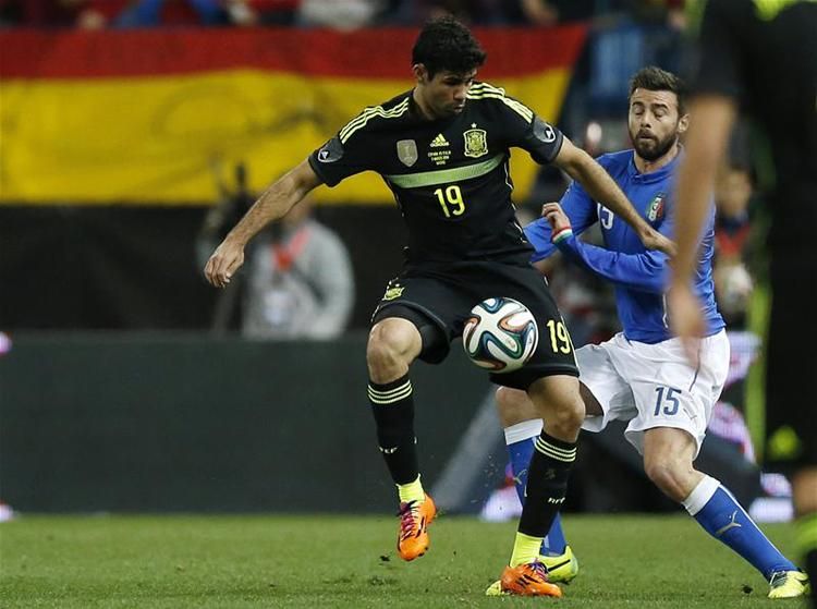 Diego Costa bemutatkozott a spanyol válogatottban (Fotó: Reuters)