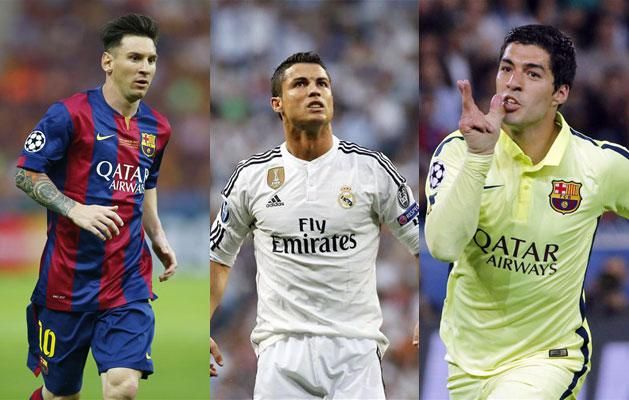Lionel Messi, Cristiano Ronaldo és Luis Suárez maradt versenyben az UEFA Év játékosa-díjért (Fotó: NSO-montázs)