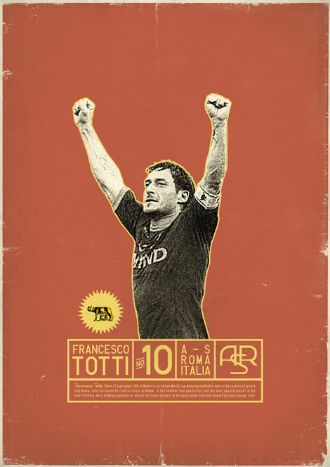 Totti, a farkasok királya (Kép: Zoran Lucic, behance.net/zoranlucic)