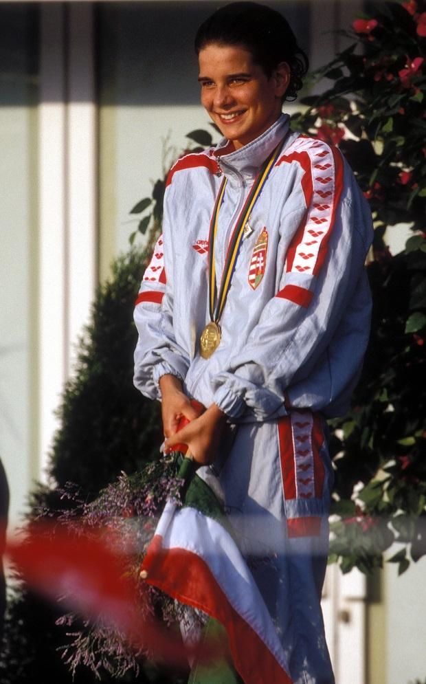 Egerszegi Krisztina három aranyat nyert az 1992-es barcelonai olimpián