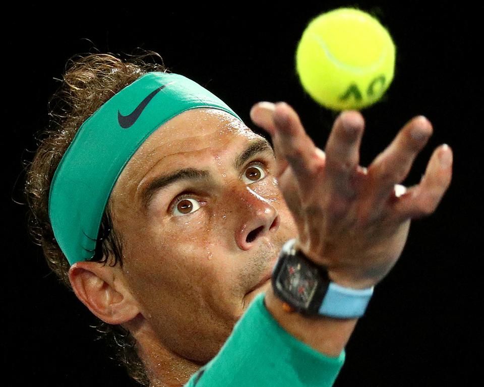 A spanyol csillag az idei Australian Openen nagyon sokat köszönhetett annak, hogy remekül szervált, a második adogatása is veszélyes fegyver volt (Fotó: AFP)