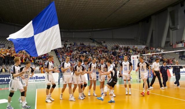 Gergye Roland (11-es mezben)  klubja, a német Fridrichshafen megszerezte idénybeli első BL-sikerét (Foró: cev.lu)