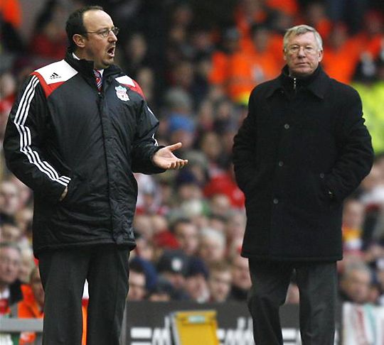 Sir Alex Ferguson és Rafa Benítez egyetért: nem kérnek a rájátszásból (Fotó: Action Images)